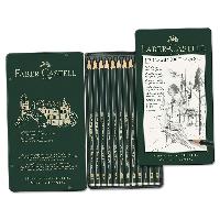 FABER-CASTELL Bleistift CASTELL 9000 Design, 12er Metall...