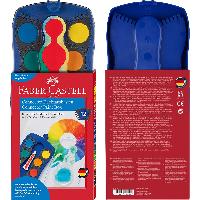 FABER-CASTELL Deckfarbkasten CONNECTOR, 12 Farben, blau