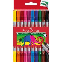 FABER-CASTELL Doppelfasermaler, 10er Etui