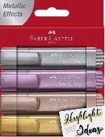 FABER-CASTELL Textmarker TEXTLINER 1546 Metallic, 4er Etui