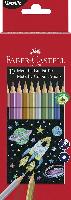 FABER-CASTELL Hexagonal-Buntstifte metallic, 10er Karton...