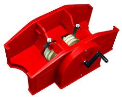 Amigo Kartenmischmaschine mit Kurbel rot
