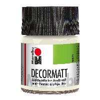 Marabu Acrylfarbe "Decormatt", wei�, 50 ml, im Glas