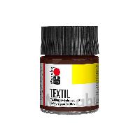 Marabu Textilfarbe "Textil", dunkelbraun, 50 ml, im Glas