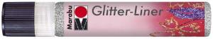Marabu Glitzerfarbe "Glitter-Liner", glitter-silber, 25 ml