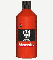 Marabu Acrylfarbe Acryl Color, 500 ml, zinnoberrot 006