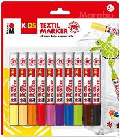 Marabu KiDS Textilmarker, 10 x 3 ml, 10er Blister