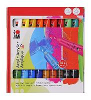 Marabu Acrylfarben-Set, 18 x 36 ml, farbig sortiert