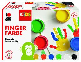 Marabu KiDS Fingerfarbe, 100 ml, 6er Set