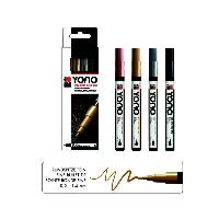 Marabu YONO Marker Set METAL, 4 x 0,5-1,5 mm