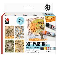 Marabu Punktfarbe Dot Pen Set "Origin of Nature", 4 x 25 ml