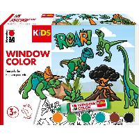 Marabu KiDS Window Color Set Dinosaurier, 6 x 25 ml Fens...