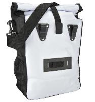 FISCHER Fahrrad-Gep�cktr�gertasche Kurier, wei�/schwarz