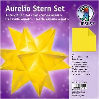 URSUS Faltbl�tter Aurelio Stern, gelb, 200 x 200 mm