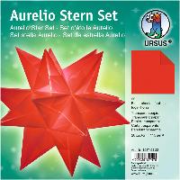 URSUS Faltbl�tter Aurelio Stern, rot, 200 x 200 mm