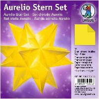 URSUS Faltbl�tter Aurelio Stern, gelb, 150 x 150 mm