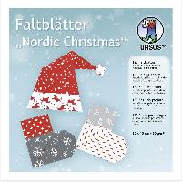 URSUS Faltbl�tter Nordic Christmas 15 x 15 cm