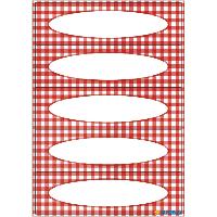 HERMA 3639 Haushalts-Etiketten Vichy-Karo, 76 x 23 mm, r...