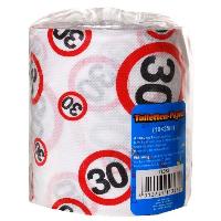 Toilettenpapier 25 Meter mit Verkehrschild Zahl 30