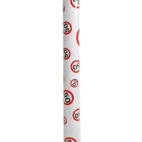 Geschenkpapier Rolle Verkehrschild Zahl 50 70x300cm