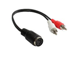 Audio Adapter 5-pol DIN Buchse an 2x Cinch Stecker, 0,2m...