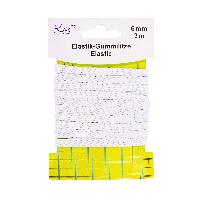 Elastik-Gummilitze, 6mm x 3m auf Karte, wei�