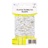Elastik-Gummilitze, rund, wei�, 1mm x 10m