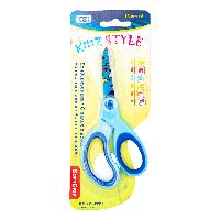 Schere mit Motivdruck 13 cm, Motiv Fische/blau