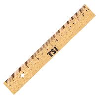 Holzlineal 17 cm mit Metallkante