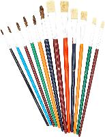 Pinselset 12 St Vegan Haar- + Borstenpinsel Haar 1 2 4 6...