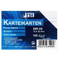 Karteikarten A8 liniert, 100er Pg., wei�