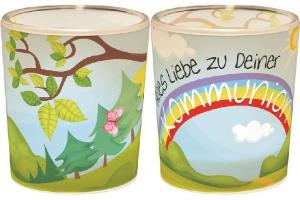 Windlicht+Teelicht 6x6cm F�r Dich Kommunion in Geschenkp...
