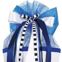 ROTH Schult�tenschleife "Speed", wei�/blau/schwarz