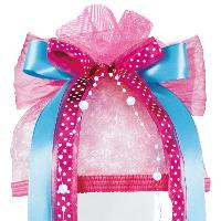 ROTH Schult�tenschleife "Pink Dots", hellblau/pink/wei�