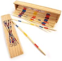 Spiel Mikado Holz Mini in Holzbox 19cm