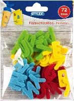 Bastelfilz Buchstaben 72 St�ck sortiert