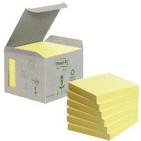 6xPost-it Haftnotizen Recycling, 76 x 76 mm, gelb
