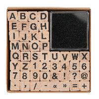 Rico Design Stempelset ABC und Zahlen 48Stempel 1x1cm