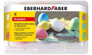 EBERHARD FABER Stra�enmalkreide in Eierform, 6er Etui