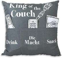 Kissen aus Stoff 43x43cm Sofahelden King of the Couch mi...