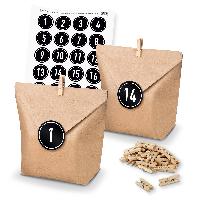 Basteladventskalender Set - Set 8 Zahlensticker schwarz