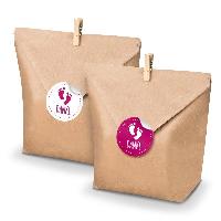 SET Danke Fu�abdr�cke (Motiv30) 24x Geschenkt�ten + Klam...