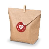 SET HERZ (Motiv 37) 24x Geschenkt�ten + Klammern+ Aufkleber
