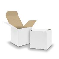 25x itenga W�rfelbox KraftKarton 6,5x6,5cm au�en wei� in...