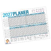 itenga Urlaubsplaner 2027 Wandkalender DIN A1 (84,1 x 59...