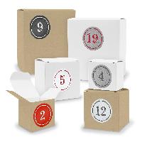 Adventskalender zum F�llen 24x Quader W�rfel gemischt WE...