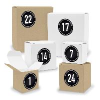 Adventskalender zum F�llen 24x Quader W�rfel gemischt WE...