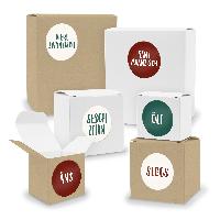Adventskalender 24x Quader W�rfel WEISS / BRAUN + Sticke...