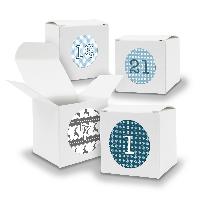 Adventskalender zum F�llen 24x W�rfel 6,5cm WEISS + Stic...