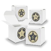 Adventskalender zum F�llen 24x W�rfel 6,5cm WEISS + Stic...